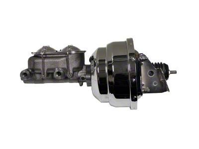 LEED Brakes 8-Inch Dual Power Brake Booster with 1-1/8-Inch Dual Bore Master Cylinder; Chrome Finish (70-81 Camaro)