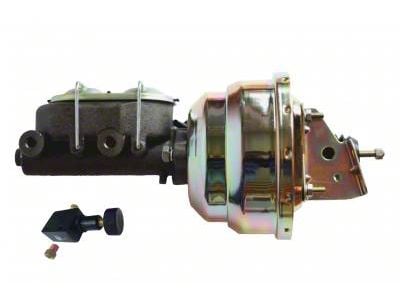 LEED Brakes 8-Inch Dual Power Brake Booster with 1-1/8-Inch Dual Bore Master Cylinder and Adjustable Valve; Zinc Finish (67-69 Camaro)