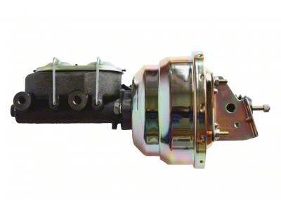 LEED Brakes 8-Inch Dual Power Brake Booster with 1-Inch Dual Bore Master Cylinder; Zinc Finish (70-81 Camaro)