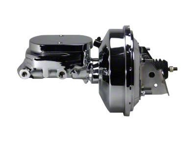 LEED Brakes 9-Inch Single Power Brake Booster with 1-1/8-Inch Dual Bore Master Cylinder; Chrome Finish (70-81 Camaro)