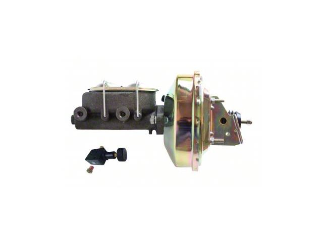 LEED Brakes 9-Inch Single Power Brake Booster with 1-1/8-Inch Dual Bore Master Cylinder and Adjustable Valve; Zinc Finish (67-69 Camaro)