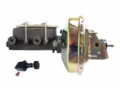LEED Brakes 9-Inch Single Power Brake Booster with 1-1/8-Inch Dual Bore Master Cylinder and Adjustable Valve; Zinc Finish (67-69 Camaro)