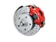 LEED Brakes Front Spindle Mount Disc Brake Conversion Kit with 2-Inch Drop Spindles and MaxGrip XDS Rotors; Red Calipers (67-69 Camaro)