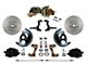 LEED Brakes Power Front Disc Brake Conversion Kit with 8-Inch Brake Booster, Side Mount Valve and MaxGrip XDS Rotors; Black Calipers (67-69 Camaro w/ Front Disc & Rear Drum Brakes)