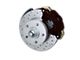 LEED Brakes Power Front Disc Brake Conversion Kit with 8-Inch Chrome Brake Booster, Side Mount Valve and MaxGrip XDS Rotors; Black Calipers (67-69 Camaro w/ Front Disc & Rear Drum Brakes)