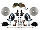 LEED Brakes Power Front Disc Brake Conversion Kit with 8-Inch Brake Booster, Side Mount Valve, 2-Inch Drop Spindles and MaxGrip XDS Rotors; Black Calipers (67-69 Camaro w/ 4-Wheel Disc Brakes)