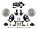 LEED Brakes Power Front Disc Brake Conversion Kit with 9-Inch Chrome Brake Booster, Chrome Top Master Cylinder, Side Mount Valve, 2-Inch Drop Spindles and MaxGrip XDS Rotors; Zinc Plated Calipers (67-69 Camaro w/ Front Disc & Rear Drum Brakes)