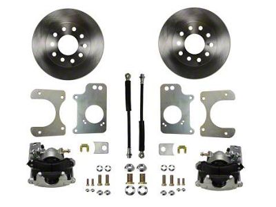 LEED Brakes Rear Disc Brake Conversion Kit with Vented Rotors; Zinc Plated Calipers (82-92 Camaro)