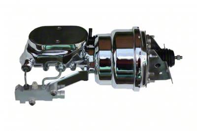 8" Dual Booster Power Brake Master Cylinder Kit – 1 1/8" Bore, Disc/Disc Valve