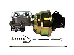 LEED Brakes 8-Inch Dual Power Brake Booster with 1-Inch Dual Bore Master Cylinder for Factory Manual Brakes and Non-Y Blocks; Zinc Finish (57-61 Fairlane)