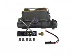 LEED Brakes 1-Inch Dual Bore Master Cylinder Kit with Lines; Natural Finish (64-69 Falcon w/ Manual Disc Brakes)