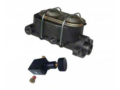 LEED Brakes 1-Inch Dual Bowl Master Cylinder with Adjustable Valve; Natural Finish (67-69 Firebird)