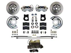 LEED Brakes Manual Front Disc Brake Conversion Kit with Vented Rotors; Zinc Plated Calipers (63-69 Ranchero)