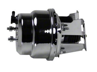 LEED Brakes 7-Inch Dual Power Brake Booster; Chrome Finish (58-68 Biscayne, Caprice, Del Ray, Impala)