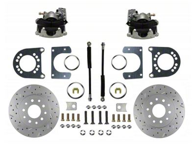 LEED Brakes Rear Disc Brake Conversion Kit with MaxGrip XDS Rotors; Zinc Plated Calipers (58-68 Biscayne, Caprice, Del Ray, Impala)