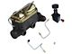 LEED Brakes 1-Inch Dual Bowl Master Cylinder Kit with Lines and Adjustable Valve; Natural Finish (64-66 Mustang w/ Manual Disc Brakes)
