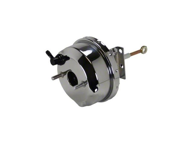 LEED Brakes 7-Inch Single Power Brake Booster with Bracket; Chrome Finish (64-66 Mustang)