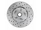 LEED Brakes Power Front Disc Brake Conversion Kit with MaxGrip XDS Rotors and Pre-Bent Brake Line Kit; Zinc Plated Calipers (64-66 V8 Mustang w/ Automatic Transmission & Front Drum Brakes)