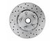 LEED Brakes Power Front Disc Brake Conversion Kit with MaxGrip XDS Rotors and Pre-Bent Brake Line Kit; Zinc Plated Calipers (64-66 V8 Mustang w/ Automatic Transmission & Front Drum Brakes)