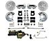 LEED Brakes Power Front Disc Brake Conversion Kit with MaxGrip XDS Rotors and Pre-Bent Brake Line Kit; Zinc Plated Calipers (64-66 V8 Mustang w/ Manual Transmission & Front Drum Brakes)