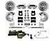 LEED Brakes Power Front Disc Brake Conversion Kit with Vented Rotors and Pre-Bent Brake Line Kit; Zinc Plated Calipers (64-66 V8 Mustang w/ Manual Transmission & Front Drum Brakes)