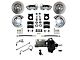 LEED Brakes Power Front Disc Brake Conversion Kit with Vented Rotors; Zinc Plated Calipers (71-73 Mustang w/ Front Drum Brakes)