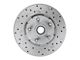 LEED Brakes Front Spindle Mount Disc Brake Conversion Kit and MaxGrip XDS Rotors; Black Calipers (64-69 V8 Mustang w/ Front Drum Brakes)