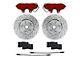 LEED Brakes MaxGrip XDS Brake Rotor, Pad and 4-Piston Caliper Kit; Front; Red Calipers (64-67 V8 Mustang w/ Front Disc Brakes & 5-Lug)