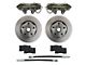 LEED Brakes Vented Brake Rotor, Pad and 4-Piston Caliper Kit; Front; Zinc Plated Calipers (64-67 V8 Mustang w/ Front Disc Brakes & 5-Lug)