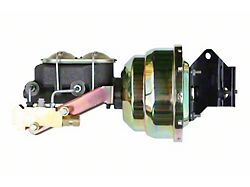 LEED Brakes 8-Inch Dual Power Brake Booster with 1-1/8-Inch Dual Bore Master Cylinder and Side Mount Disc/Disc Valve; Zinc Finish (57-59 Ranchero)