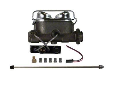 LEED Brakes 1-Inch Dual Bore Master Cylinder Upgrade Kit; Natural Finish (58-60 Thunderbird w/ 4-Wheel Drum Brakes)