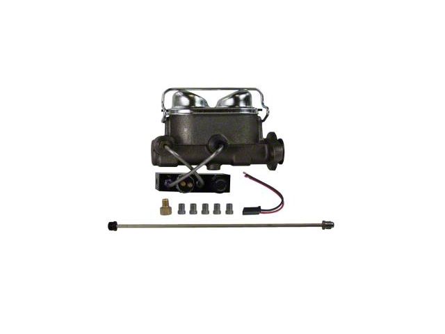 LEED Brakes 1-Inch Dual Bore Master Cylinder Upgrade Kit; Natural Finish (58-60 Thunderbird w/ 4-Wheel Drum Brakes)