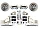 LEED Brakes 4-Piston Front Spindle Mount Disc Brake Conversion Kit with Vented Rotors; Zinc Plated Calipers (58-60 Thunderbird)