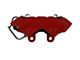 LEED Brakes Front Spindle Mount Disc Brake Conversion Kit with MaxGrip XDS Rotors; Red Calipers (58-60 Thunderbird)