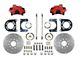 LEED Brakes Rear Disc Brake Conversion Kit with MaxGrip XDS Rotors for Ford 8 and 9-Inch Small Bearing Rear Axles; Red Calipers (58-71 Thunderbird)