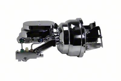 LEED Brakes 7" Dual Diaphragm Brake Booster – Chrome, 1-1/8" Bore, For Disc/Disc