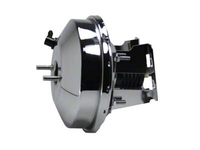 LEED Brakes 9-Inch Single Power Brake Booster; Chrome Finish (55-57 150, 210, Bel Air, Nomad)