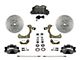LEED Brakes Manual Front Disc Brake Conversion Kit with Adjustable Valve and MaxGrip XDS Rotors; Zinc Plated Calipers (55-57 150, 210, Bel Air, Nomad)