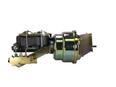 LEED Brakes 7-Inch Dual Power Brake Booster with 1-1/8-Inch Dual Bore Master Cylinder and Side Mount Valve; Zinc Finish (67-72 Blazer, C10, Jimmy, K10 w/ Front Disc & Rear Drum Brakes)