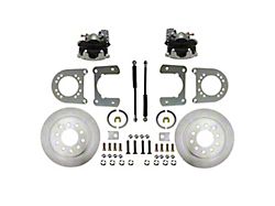 LEED Brakes Rear Disc Brake Conversion Kit with Vented Rotors for Ford New Style Torino 9-Inch Large Bearing Rear Axle; 5x5 Bolt Pattern; Zinc Plated Calipers (Universal; Some Adaptation May Be Required)