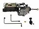 LEED Brakes 7-Inch Dual Power Brake Booster with 1-Inch Dual Bore Master Cylinder, Adjustable Valves and Lines; Chrome Finish (64-66 Mustang w/ Automatic Transmission & Front Disc Brakes)