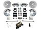 LEED Brakes Manual Front Disc Brake Conversion Kit with Master Cylinder and MaxGrip XDS Rotors; Zinc Plated Calipers (64-66 V8 Mustang w/ 5-Lug)