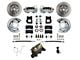 LEED Brakes Manual Front Disc Brake Conversion Kit with Master Cylinder, Vented Rotors and Pre-Bent Brake Line Kit; Zinc Plated Calipers (64-66 V8 Mustang w/ 5-Lug)