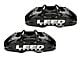 LEED Brakes MaxGrip Lite 4-Piston Front Spindle Mount Disc Brake Conversion Kit with MaxGrip XDS Rotors; Black Calipers (64-69 V8 Mustang w/ Front Drum Brakes)