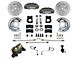 LEED Brakes MaxGrip Lite 4-Piston Manual Front Disc Brake Conversion Kit with MaxGrip XDS Rotors; Anodized Calipers (71-73 Mustang w/ Front Drum Brakes)