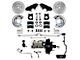 LEED Brakes Power Front Disc Brake Conversion Kit with 9-Inch Brake Booster, Master Cylinder, Brake Pedal and MaxGrip XDS Rotors; Black Calipers (67-69 Mustang w/ Automatic Transmission & 5-Lug)