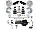 LEED Brakes Power Front Disc Brake Conversion Kit with 8-Inch Brake Booster, Master Cylinder, Brake Pedal and MaxGrip XDS Rotors; Black Calipers (1970 Mustang w/ Manual Transmission & Front Drum Brakes)