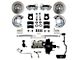 LEED Brakes Power Front Disc Brake Conversion Kit with 9-Inch Brake Booster, Master Cylinder, Brake Pedal and Vented Rotors; Zinc Plated Calipers (67-69 Mustang w/ Automatic Transmission & 5-Lug)