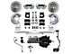 LEED Brakes Power Front Disc Brake Conversion Kit with 8-Inch Brake Booster, Master Cylinder, Brake Pedal and Vented Rotors; Zinc Plated Calipers (67-69 Mustang w/ Manual Transmission & 5-Lug)