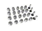 Legendary Aluminum Alloy Wheel 1/2 Chrome Lug Nut Set with Valve Stems, 24 Pieces